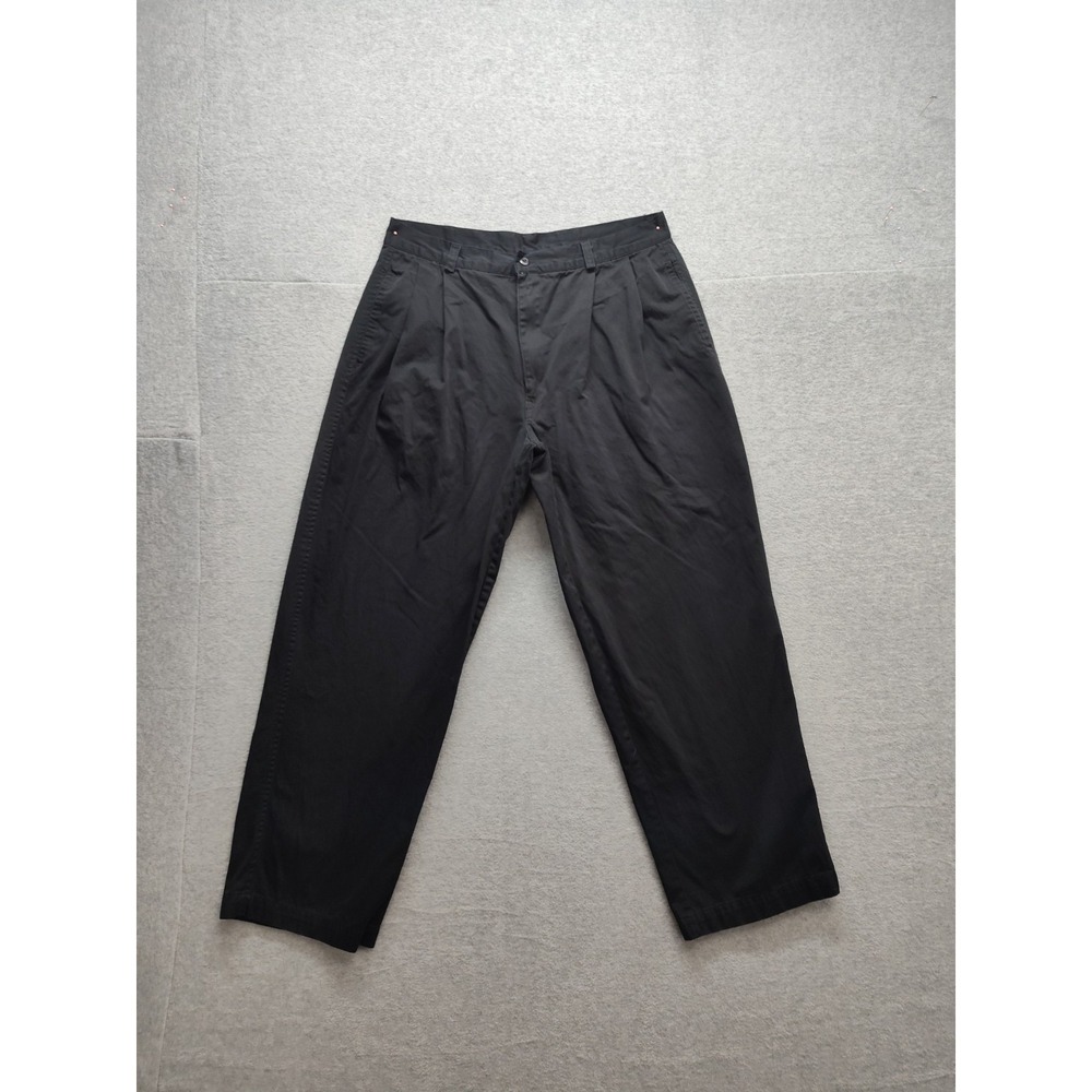 Pace Superior Quality Khakis Men Pant 36/30 Black‎ Pleated 100% Cotton Outdoor